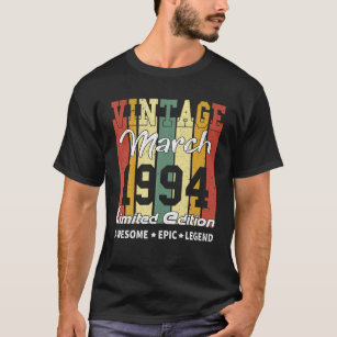 Vintage Limited Edition Birthday Decoration March T-Shirt