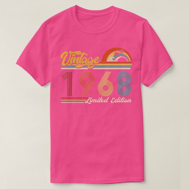 Vintage Limited Edition Vintage 1968 Birthday T-Shirt (Design Front)