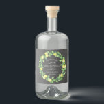 vintage limoncello lemon wreath liquor bottle label<br><div class="desc">decorate your home made limoncello bottles with lovely labels and tags to use as a gift and choose between white and charcoal background with lemon leaves and fruit wreath. All script is in serif font that makes an elegant complement to the illustrations.</div>