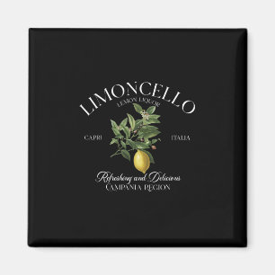 Vintage Limoncello Refreshing Lemon Graphic Italy Magnet