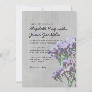 Vintage Limonium Wedding Invitations