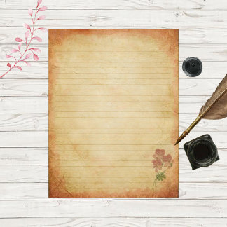 Vintage Lined Stationery