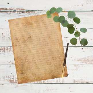Vintage Lined Stationery Paper