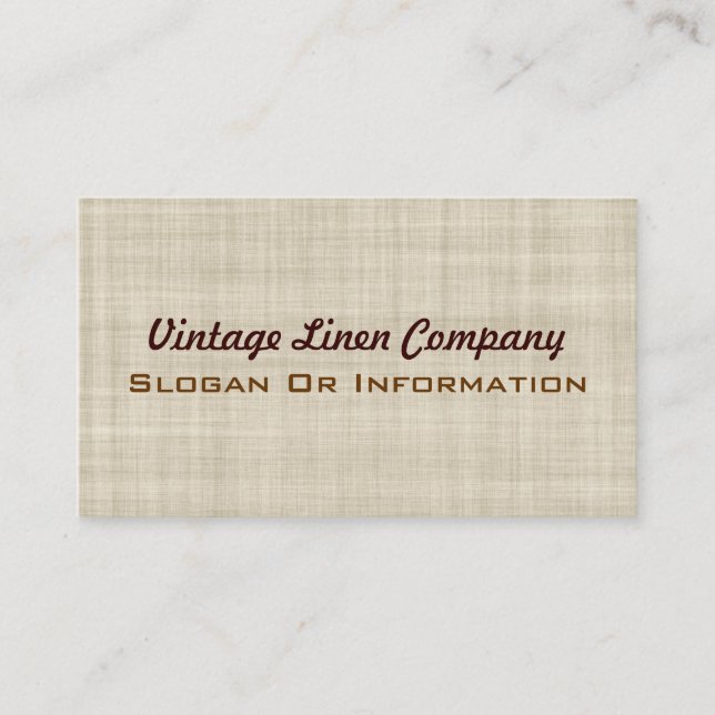 Vintage Linen Business Cards (Front)