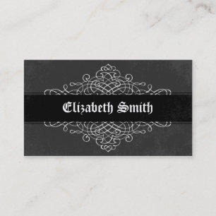 Vintage Lines Business Card Black