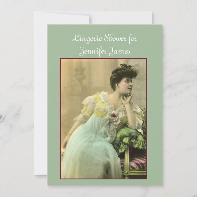 Vintage Lingerie Shower Invitation (Front)