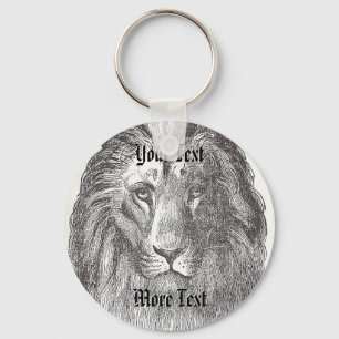Vintage Lion Keychain