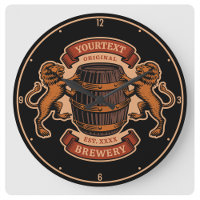 Vintage Lion Oak Barrel Personalised Brewery Beer
