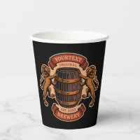 Vintage Lion Oak Barrel Personalised Brewery Beer