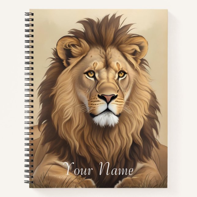 Vintage Lion Painting    Notebook (Front)