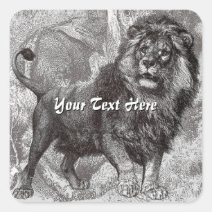 Vintage Lion Stickers