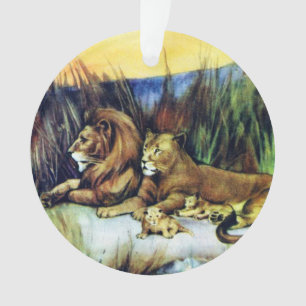 Vintage Lions Ornament