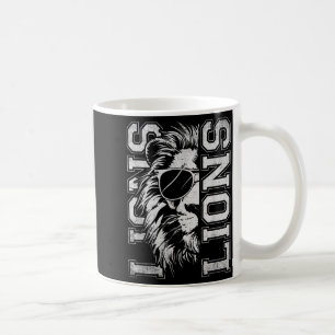 Vintage Lions School Sports Fan Team Spirit Mascot Coffee Mug