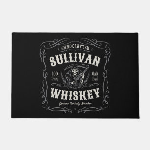 Vintage Liquor ADD NAME Old Grim Reaper Whiskey  Doormat