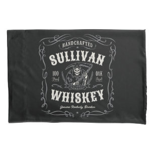 Vintage Liquor ADD NAME Old Grim Reaper Whiskey Pillowcase