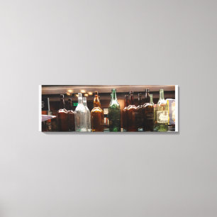 Vintage Liquor Bottles Canvas