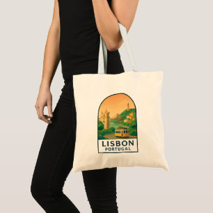 Vintage Lisbon Portugal – Retro Travel City Tote Bag