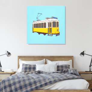 Vintage Lisbon Tram Icon Canvas Print