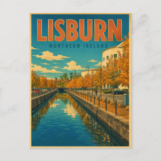 Vintage Lisburn Northen Ireland gifts and souvenir Postcard