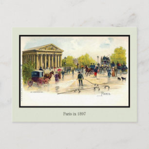 Vintage litho Paris in 1897 1 of 6 Postcard