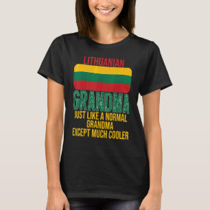 Vintage Lithuanian Grandma Lithuania Flag For Moth T-Shirt