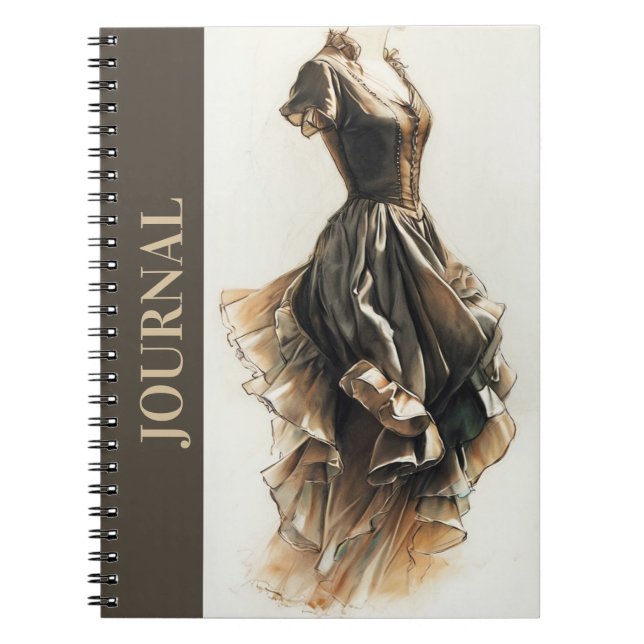 Vintage Little Black Dress (LBD) Journal Art (Front)