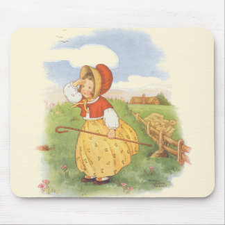 Vintage Little Bo Peep Mother Goose Nursery Rhyme Mouse Pad