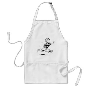 Vintage Little Boy Running Back American Football Standard Apron