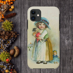 Vintage Little Girl Chubby Cheeks Hat Dolls iPhone 11 Case