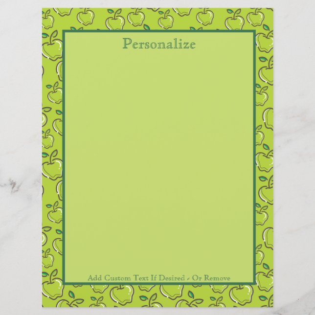 Vintage Little Green Apples Orchard Personalise (Front)