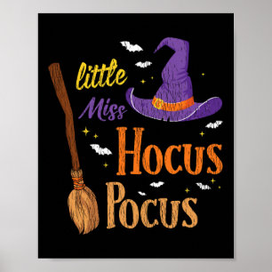 Vintage Little Miss Hocuss Pocuss Halloween witche Poster