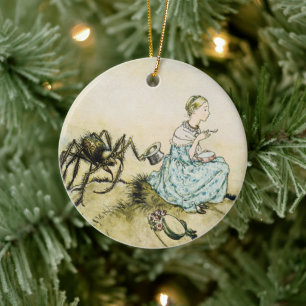 Vintage Little Miss Muffet by Arthur Rackham Ceramic Tree Decoration