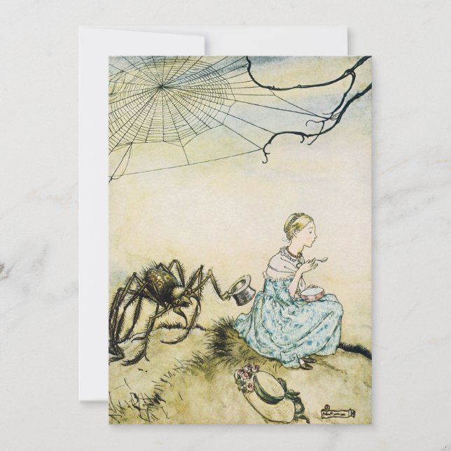 Vintage Little Miss Muffet by Arthur Rackham Invitation (Front)