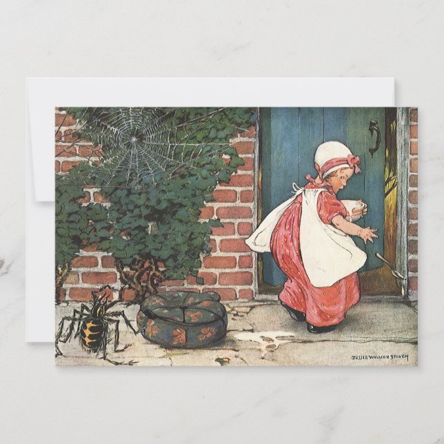 Vintage Little Miss Muffet Spider Nursery Rhyme (Front)