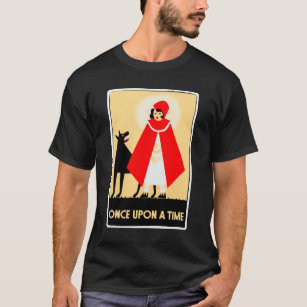 Vintage Little Red Riding Hood And Big Bad Wolf T-Shirt