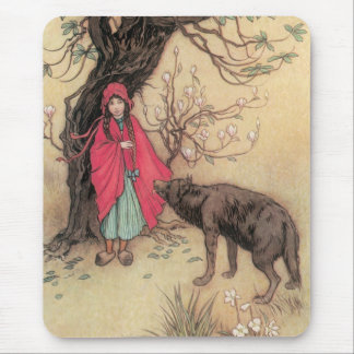 Vintage Little Red Riding Hood by Warwick Goble Mouse Pad