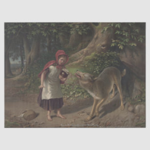 Vintage Little Red Riding Hood Fairy Tale Art Tissue Paper