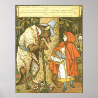 Vintage Little Red Riding Hood Illustration (1915)