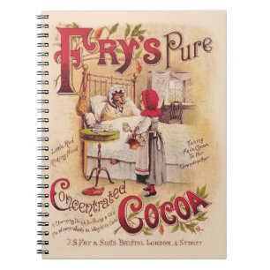 Vintage Little Red Riding Hood Victorian Cocoa Spiral Notebook