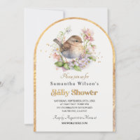 Vintage Little Sparrow Floral Spring Baby Shower