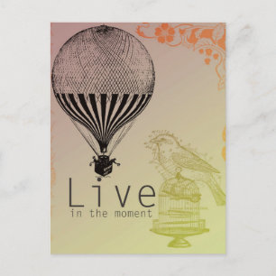 Vintage Live in the Moment Postcard