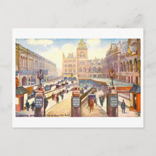 Vintage Liverpool Street Station (London, England) Postcard