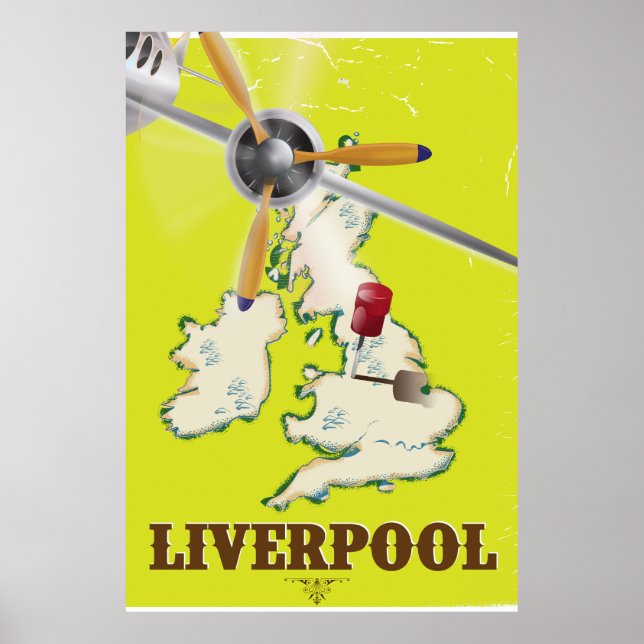 Vintage Liverpool Travel Poster (Front)