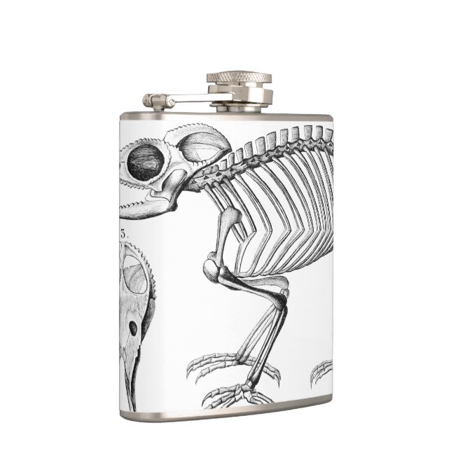 Vintage lizard skeleton hip flask (Right)
