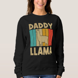 Vintage Llama For Dad Grandpa Men Alpaca Animal Sweatshirt