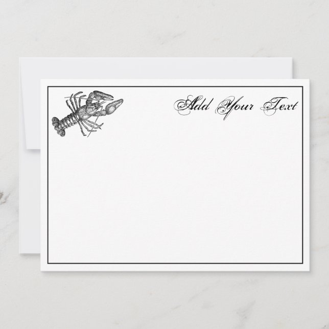 Vintage Lobster #1 Drawing (Front)