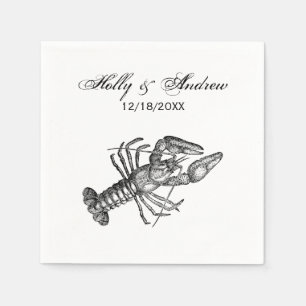 Vintage Lobster #1 Drawing Napkin