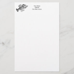 Vintage Lobster #1 Drawing Stationery