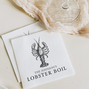 Vintage Lobster Boil   Bake Customised Napkin
