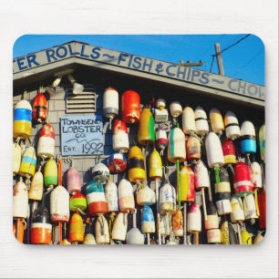 Vintage Lobster Buoys Mouse Pad